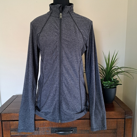 Tuff Athletics Zip Front Active Jacket Grey  Medium Activewear Top Long Sleeved - Picture 1 of 15